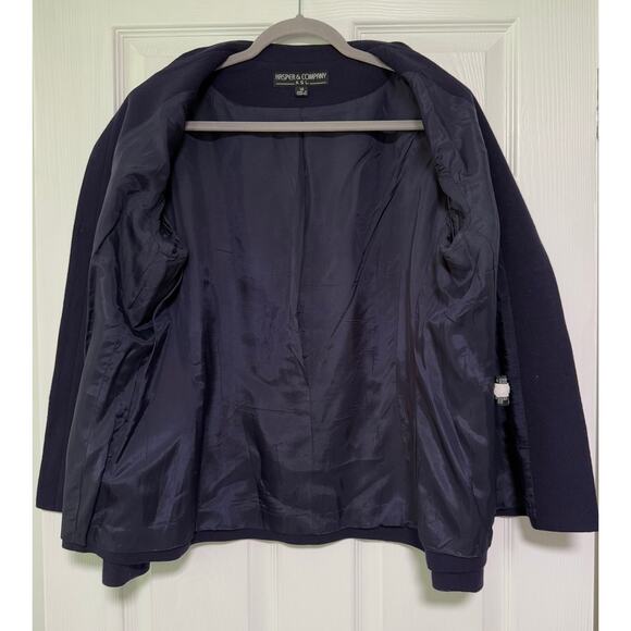 Kasper & Company ASL Women's Purple Wool Blend Blazer Jacket Size 14 - Picture 5 of 10